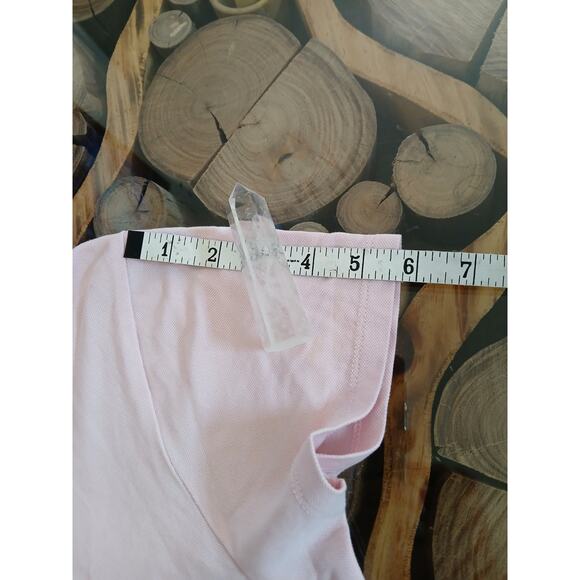 Ably Button Front Filium Activated Calla Polo Shirt Pink Plus Size XXL - Picture 6 of 10